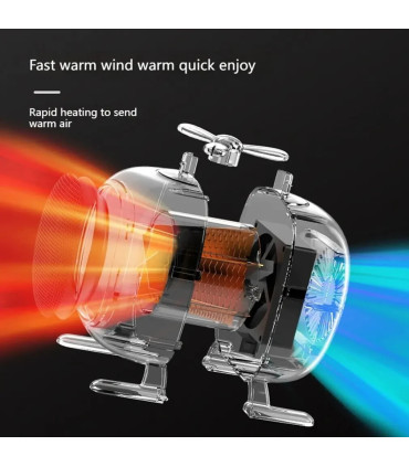 Ventilateur électrique enfichable portable, mini chauffage portable, petit radiateur à faible b
