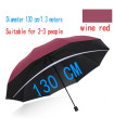 MAXIBAZARE.COM - [Red] Parapluie pliant 130CM, coupe-vent, imperméable, protection UV, idéal voyage