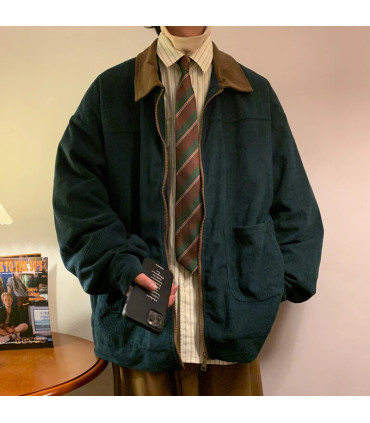 style américain, vintage, bomber, tendance, automne, coupe-vent, mode, homme