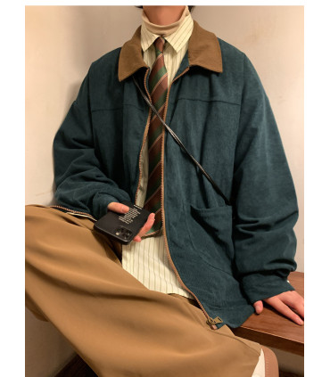 style américain, vintage, bomber, tendance, automne, coupe-vent, mode, homme