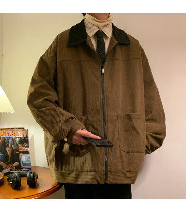 style américain, vintage, bomber, tendance, automne, coupe-vent, mode, homme