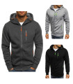 MAXIBAZARE.COM - Sudaderas con capucha de manga larga para hombres, sudadera con cremallera, ropa deportiva.