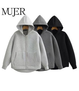 décontracté, sweat à capuche, tendance, manches longues, automne, style