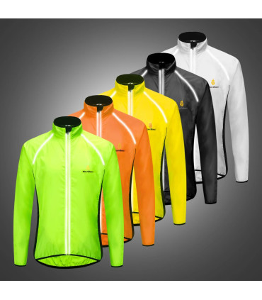 vélo, WOSAWE, réfléchissante, veste cyclisme, imperméable, coupe-vent, design