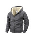 coupe, pour, hommes, sweat, capuche, chaude, polaire, fermeture, hiver, éclair