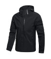 MAXIBAZARE.COM - Lightweight waterproof rain jacket for men, outdoor waterproof hooded jacket, V-cut jacket