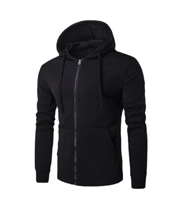 fit, slim, sweat-shirt, glissière, fermeture, hommes, pvd, longues, manches