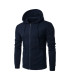 fit, slim, sweat-shirt, glissière, fermeture, hommes, pvd, longues, manches