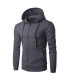 fit, slim, sweat-shirt, glissière, fermeture, hommes, pvd, longues, manches