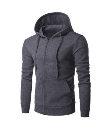 fit, slim, sweat-shirt, glissière, fermeture, hommes, pvd, longues, manches
