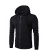 fit, slim, sweat-shirt, glissière, fermeture, hommes, pvd, longues, manches