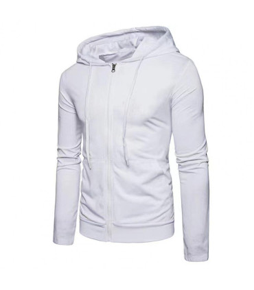 fit, slim, sweat-shirt, glissière, fermeture, hommes, pvd, longues, manches