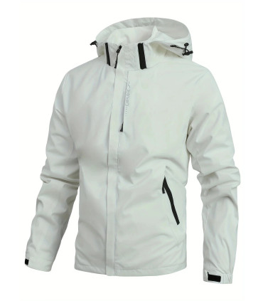 pluie, légère, extérieur, imperméable, coupe-vent, moderne, confort, hommes