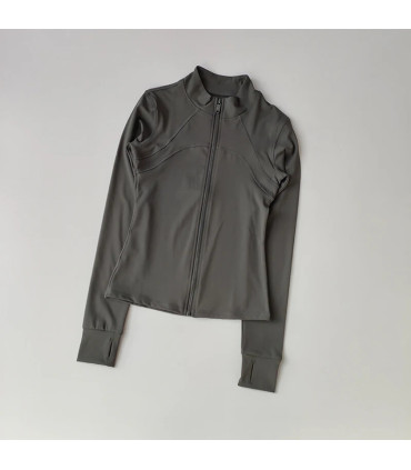 veste, femmes, yoga, modnameckeditor, pour, longues, montant, manches, costume