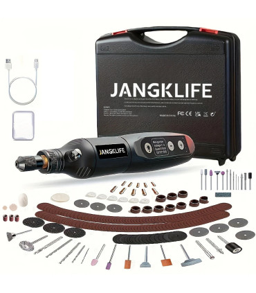 JANGKLIFE, bijoux, verre, métal, bricolage, outils rotatifs, gravure, USB, sans