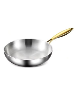 Poêle à frire de cuisine en acier inoxydable 316, poêle à frire antiadhésive non revêtue, marmi