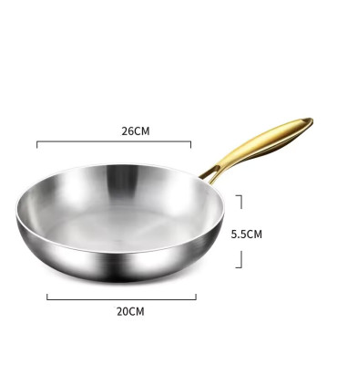 résistante, sans revêtement, cuisson uniforme, antiadhésive, acier inoxydable