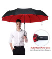 MAXIBAZARE.COM - Élégant parapluie [Wine red] double couche, automatique et ultra-résistant au vent