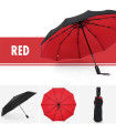 MAXIBAZARE.COM - Parapluie à double couche [Red] automatique et coupe-vent pour une protection ultime