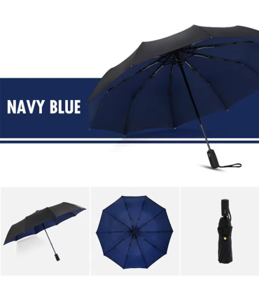 [Red] Parapluie à double couche entièrement automatique, coupe-vent