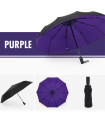 MAXIBAZARE.COM - Parapluie [Purple] double couche automatique, ultra-résistant et coupe-vent pour toutes les saisons