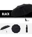 MAXIBAZARE.COM - [Black] Fully automatic double-layer umbrella, windproof