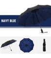 MAXIBAZARE.COM - Parapluie [Blue] automatique, double couche, coupe-vent, design élégant et robuste