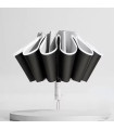 MAXIBAZARE.COM - [Grey] Parapluie inversé automatique, coupe-vent, UV, pour hommes et femmes, avec bande réfléchissante