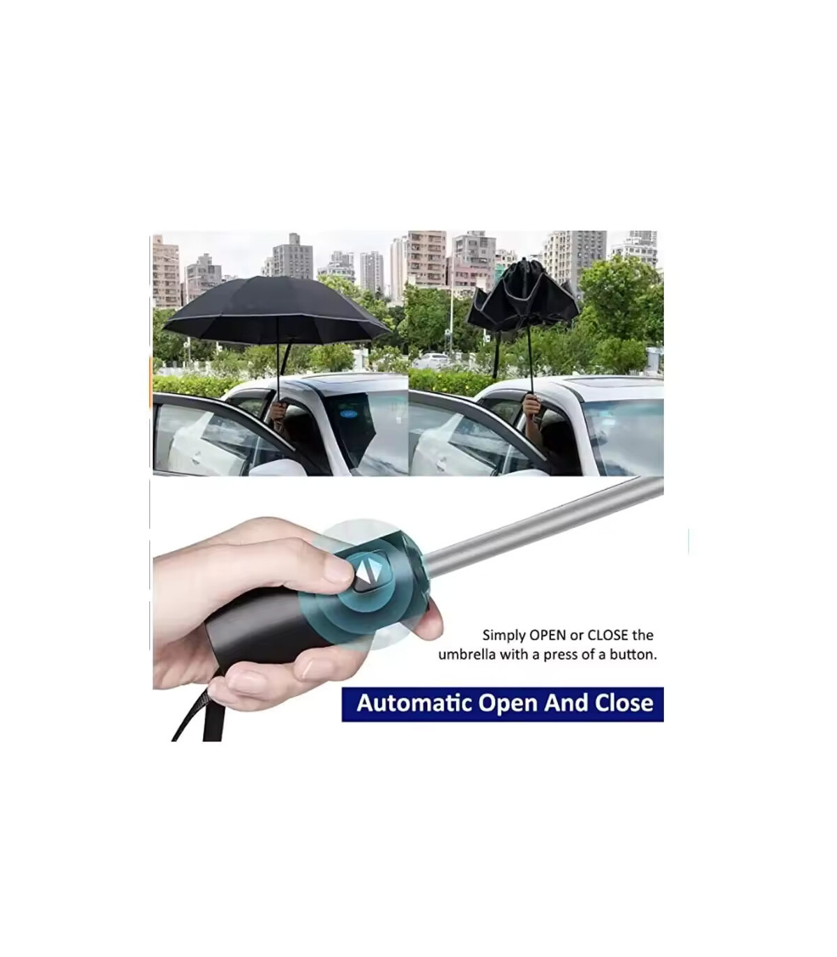 bande réfléchissante, automatique, inversé, UV, léger, coupe-vent, parapluie