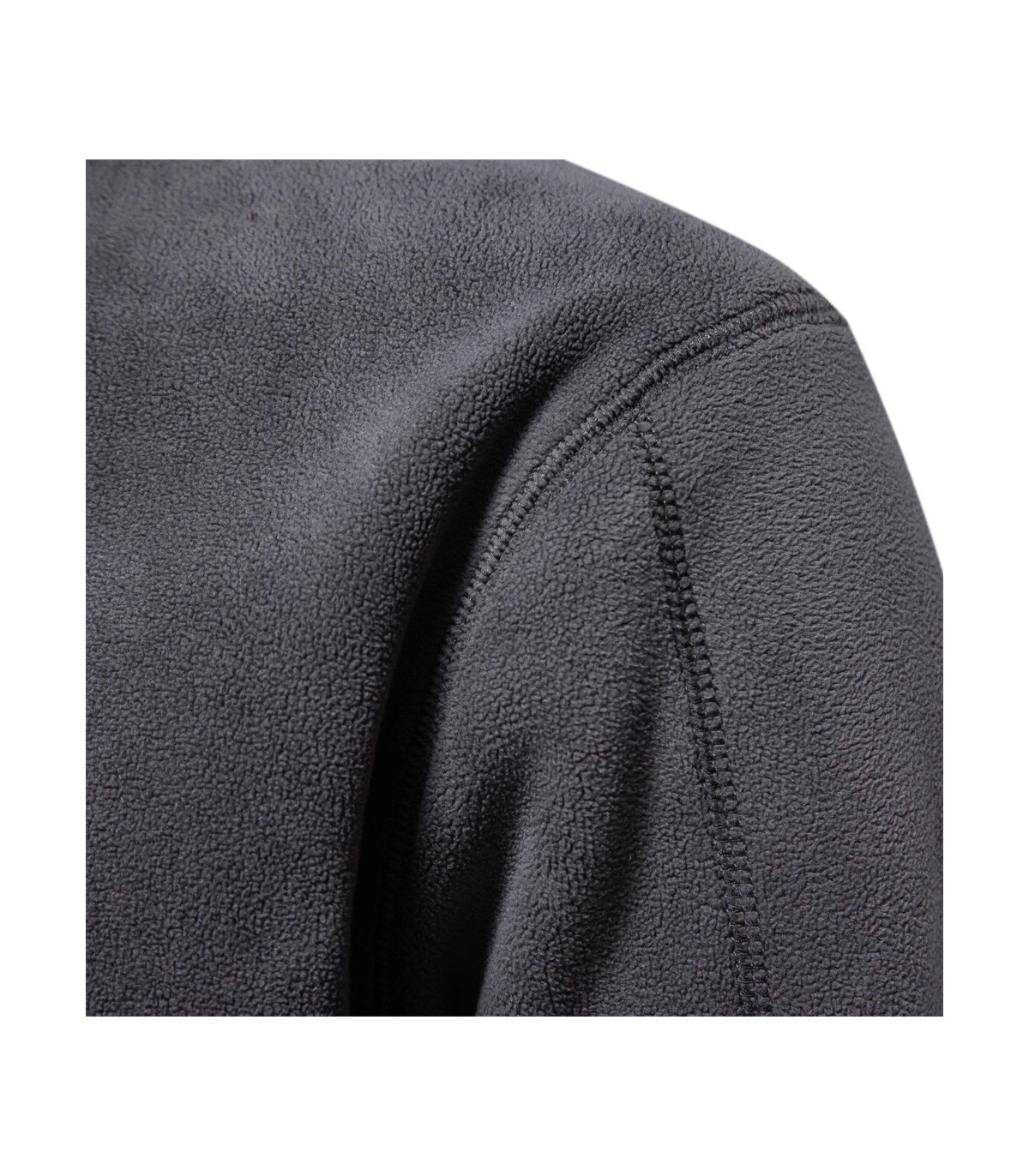 [EUR L 75-85kg HD08-Brown] AIOPESON marque qualité épaissir chaud polaire veste pour hommes fer