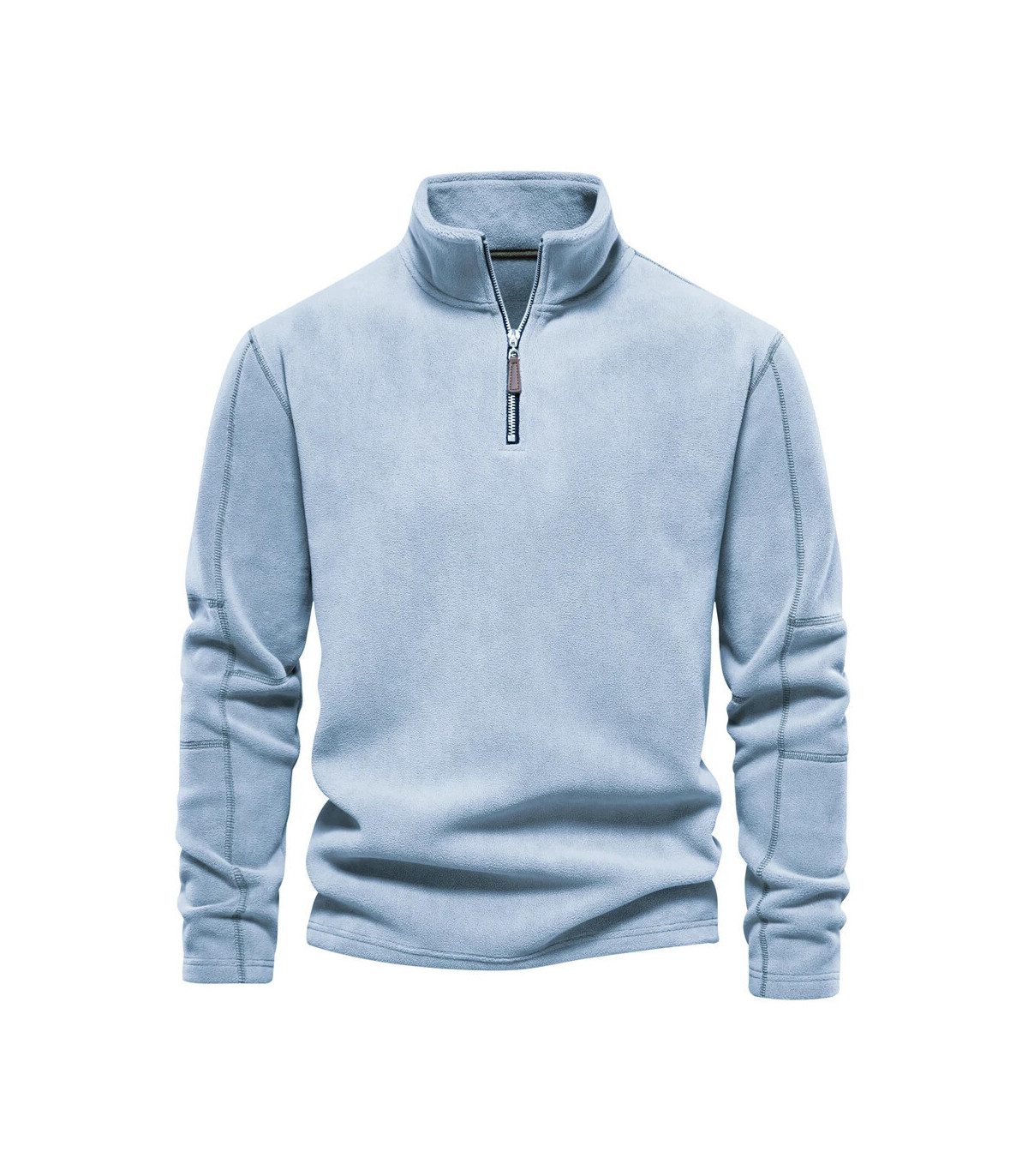 [EUR XL 85-95kg HD08-LightBlue] AIOPESON marque qualité épaissir chaud polaire veste pour homme