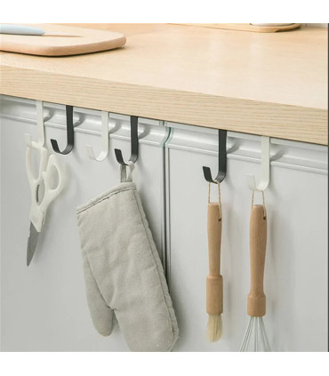 porte d'armoire, organisation, crochets, salle de bains, accessoires, métal