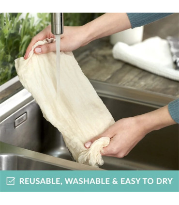 café, lait, beurre, fromage, tofu, filtration, gaze de coton, réutilisable