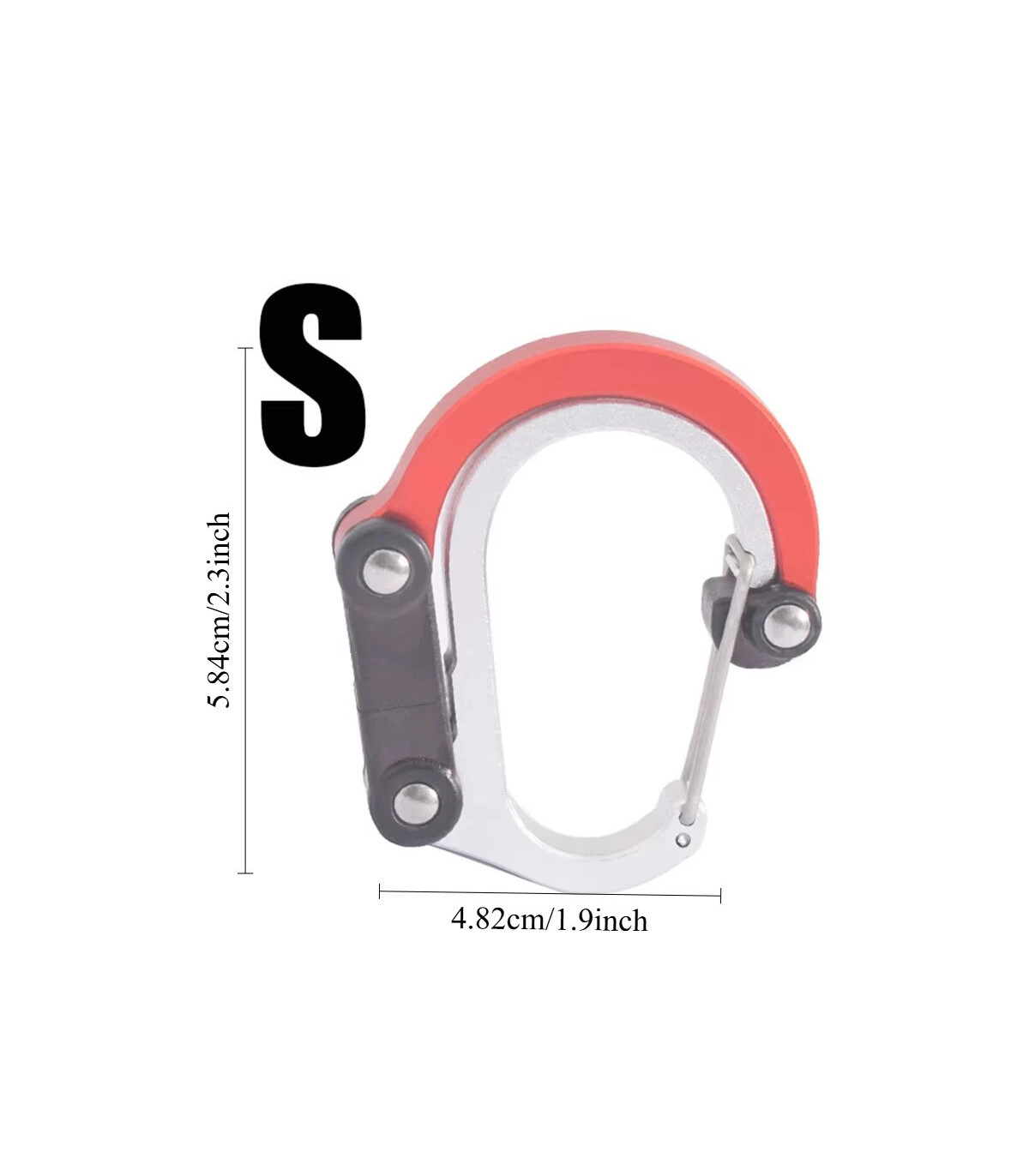 alpinisme, mousqueton, polyvalent, aluminium, escalade, pêche, camping