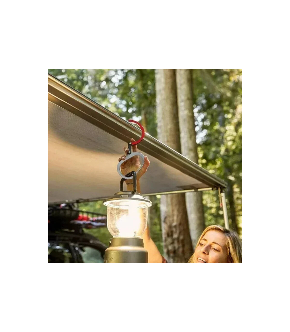 alpinisme, mousqueton, polyvalent, aluminium, escalade, pêche, camping