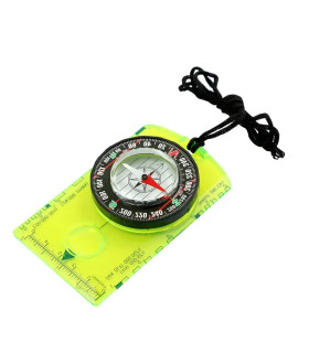 [Green CHINA] Boussole d\'orientation étanche pour la lecture de cartes, plaque de base, randonn