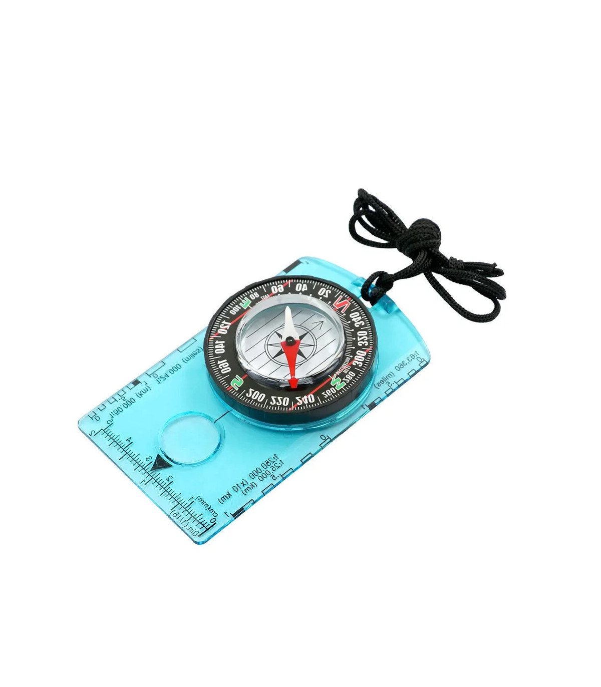 [Blue CHINA] Boussole d\'orientation étanche pour la lecture de cartes, plaque de base, randonné