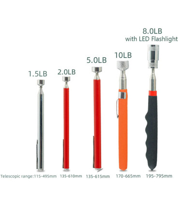 papa, ramassage, miroir, télescopique, inspection, magnétique, bricolage, led