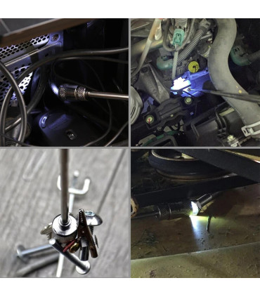 papa, ramassage, miroir, télescopique, inspection, magnétique, bricolage, led