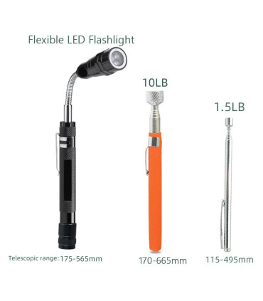 mari, papa, ramassage, miroir, cadeau, télescopique, magnétique, bricolage