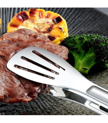 [7 inch] Nouvelles pinces alimentaires en acier inoxydable BBQ viande salade pain pince Barbecu