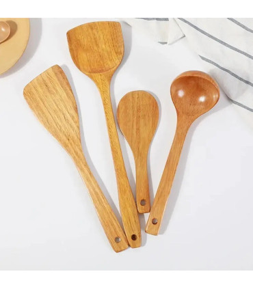 cadeau cuisine, cuillère à riz, cuillère à soupe, spatule à frire, spatule wok