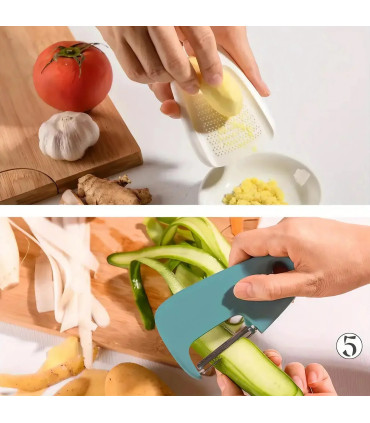 ouvre-bouteille, broyeur, coupe-pizza, ensemble 5 en 1, ustensiles cuisine