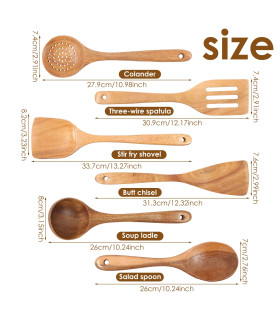 spatule en bois, outils culinaires, cuisine élégante, ensemble pratique, teck