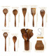 spatule en bois, outils culinaires, cuisine élégante, ensemble pratique, teck