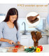 spatule en bois, outils culinaires, cuisine élégante, ensemble pratique, teck