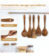spatule en bois, outils culinaires, cuisine élégante, ensemble pratique, teck
