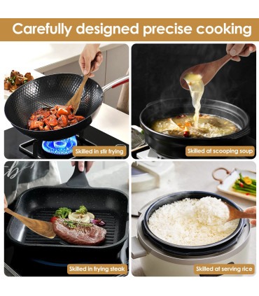 spatule en bois, outils culinaires, cuisine élégante, ensemble pratique, teck