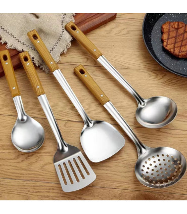 spatules, manche anti-chaleur, cuillère, passoire, ergonomique, design moderne