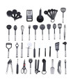 MAXIBAZARE.COM - Ensemble [Black] 40 Ustensiles Cuisine Acier Inox Antiadhésif Haute Performance